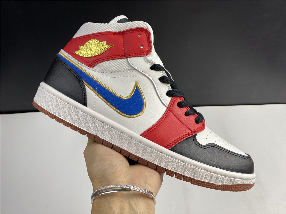 Jordan 1 Mid Releasing with Metallic Gold Wings Logo